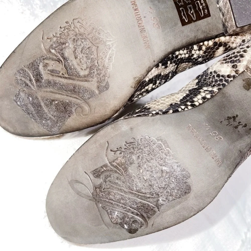 Free People CECILE SNAKE PRINT ANKLE BOOTS 35.5/5.5 - Picture 10 of 14